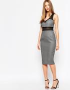 Asos Premium Mix And Match Pencil Dress - Gray