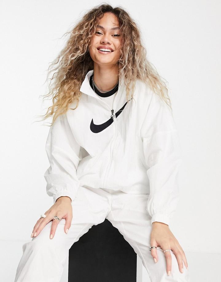 Nike Essential Woven Utility Jacket In White