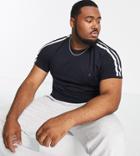 French Connection Plus Shoulder Tape T-shirt In Navy