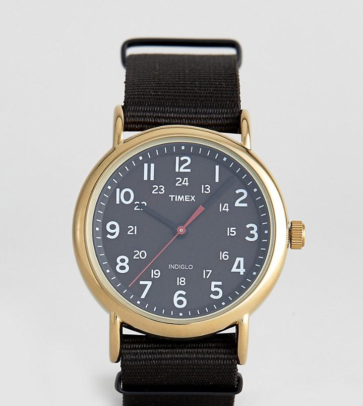 Timex Weekender Canvas Watch 40mm Exclusive To Asos - Black