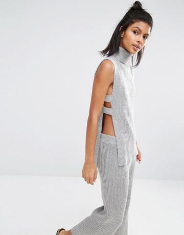Micha Lounge Tabard Sweater - Gray