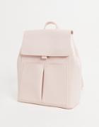 Claudia Canova Double Pocket Backpack In Pale Pink