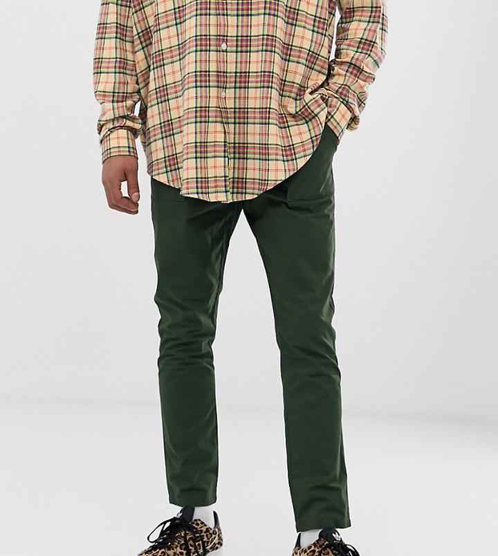 Collusion Tapered Chino In Khaki-green