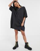 Cheap Monday Tied Washed T-shirt Dress - Black