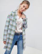 Asos Design Check Formal Coat-multi
