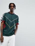 Asos X Star Wars Relaxed T-shirt With Printed Panels And Tape - Black