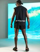 Asos Dark Future Oversized Tank In Black With Logo Print