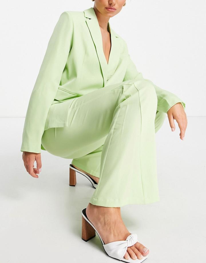 Extro & Vert High Waist Flare Pants In Lime Green