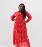 Vero Moda Curve Tiered Floral Maxi Dress - Multi