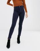 Pieces High Waisted Jeggings - Navy