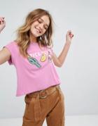 Bershka Spice It Up T-shirt - Pink