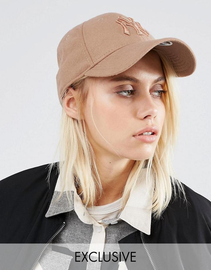 New Era 9forty Cap In Rose Pink With Ny Embroidery - Pink