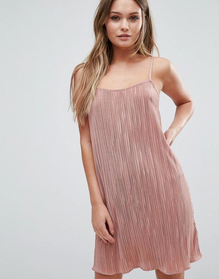 Lipsy Pleated Cami Dress - Pink
