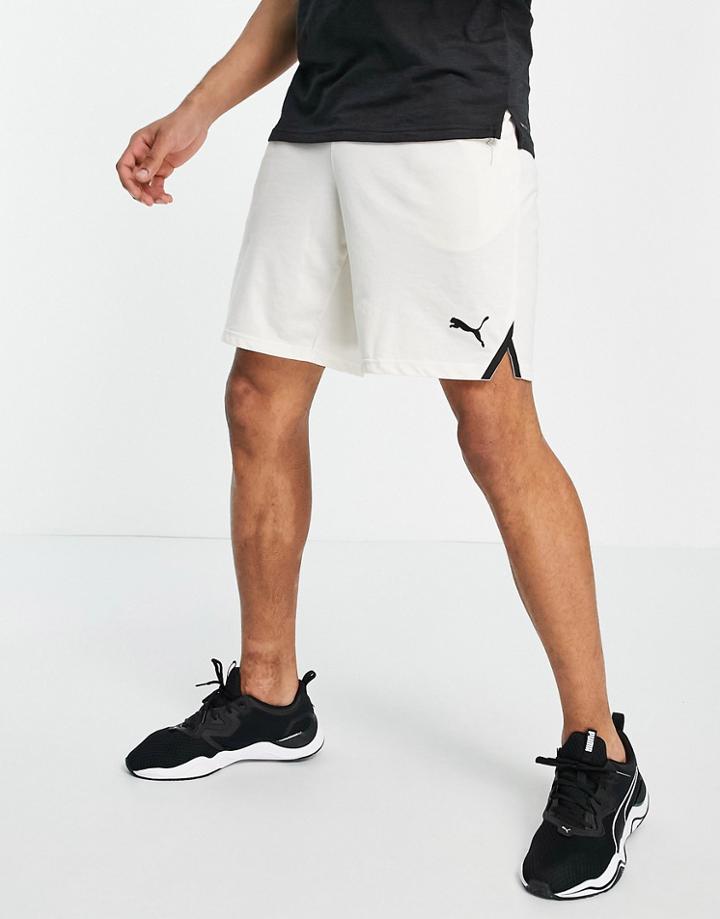 Puma Training Shorts In Cream-white