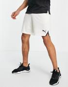 Puma Training Shorts In Cream-white