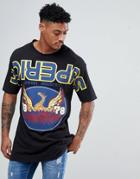 Diesel T-lucas Oversized Pheonix Logo T-shirt - Black