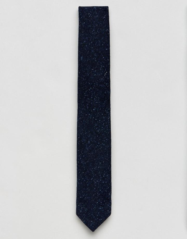 Heart & Dagger Fleck Tie - Navy