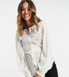 New Look Maternity Button Through Shirt With Collar Detail In White