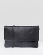 Warehouse Leather Crossbody Bag - Black