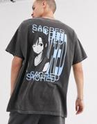 Nothing Is Sacred Manga Print T-shirt In Black