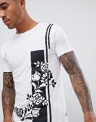 Soul Star Rose Stripe T-shirt - White