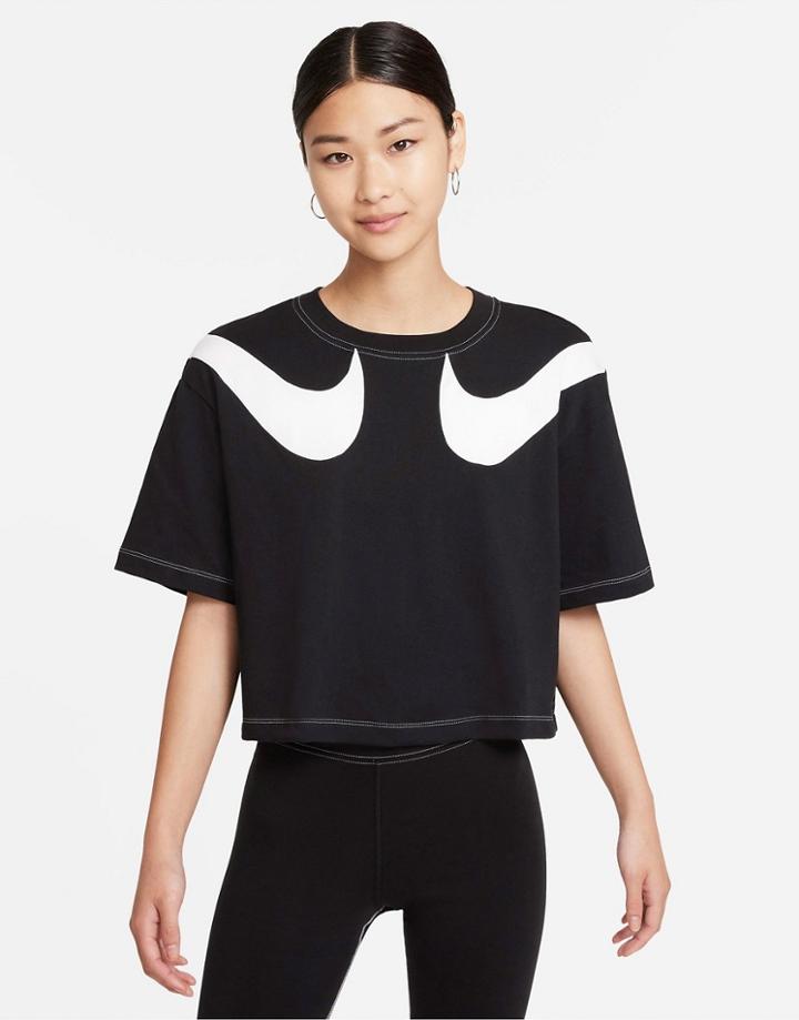 Nike Swoosh Pack Boxy T-shirt In Black