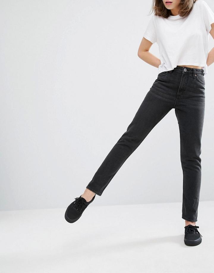 Monki Kimomo Mom Jeans - Black