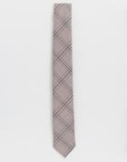 Twisted Tailor Tie In Camel Check - Stone