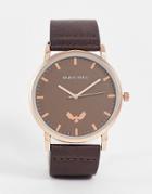 Brave Soul Logo Watch In Black And Gold