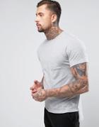 Another Influence Split Hem T-shirt - Gray