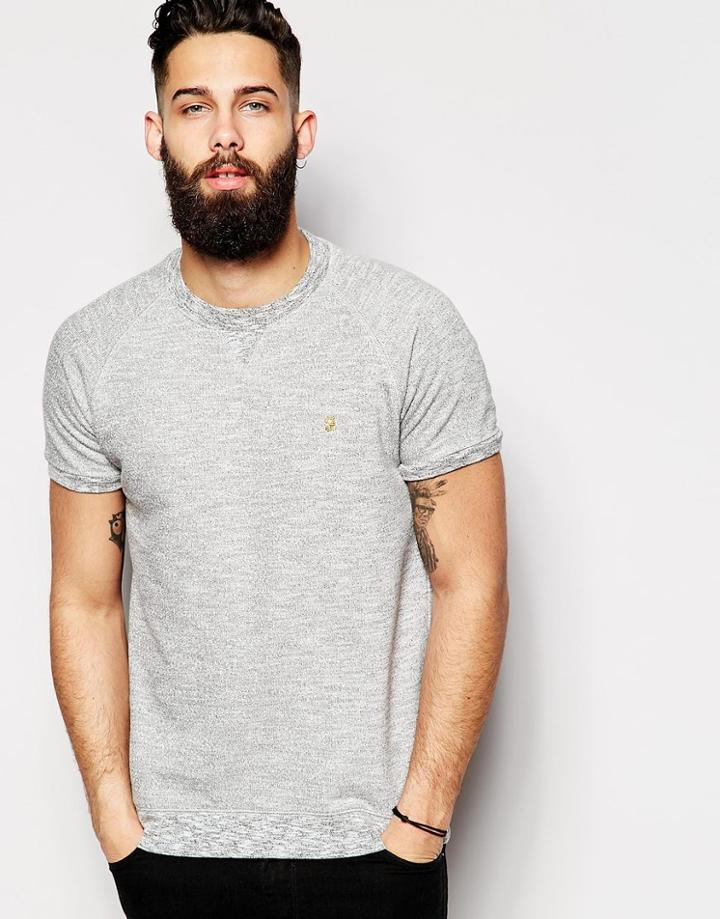 Farah Sweatshirt With Short Sleeves - Ecru