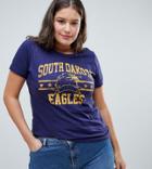 Brave Soul Plus Dakota T Shirt - Navy