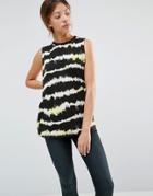 Cheap Monday Trouble Vest Top - Moon Black