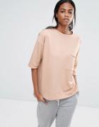 Missguided Pocket Front Sweater T-shirt - Camel
