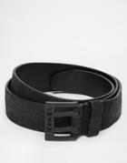Diesel Bit Double Prong Leather Belt - Black