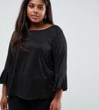 Koko Flared Sleeve Top - Black