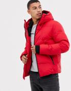 Jack & Jones Core Water Repellent Coat With Thinsulate Lining - Red