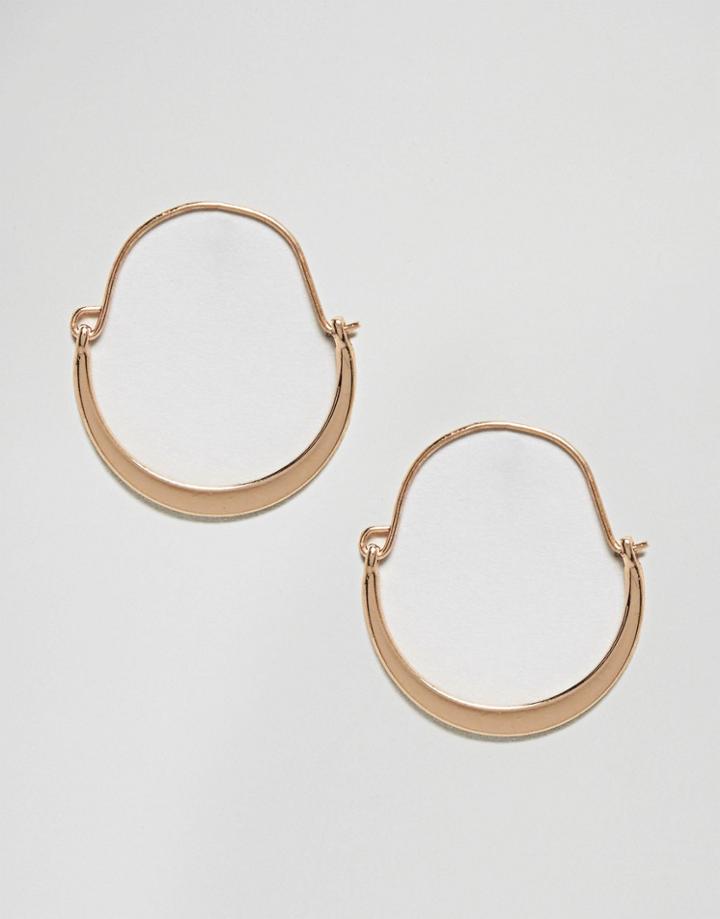Nylon Hoop Earring - Gold