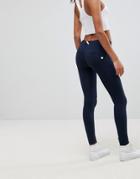 Freddy Wr. Up Shaping Effect Mid Rise Snug Stretch Push Up Jegging - Navy