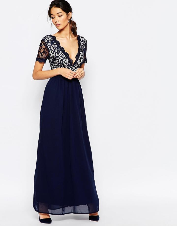 Club L Lace Scallop Maxi Dress