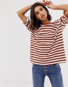 Asos Design T-shirt In Super Oversized Fit In Chunky Stripe - Multi