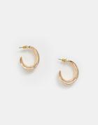 New Look Midi Reticulated Hoop Earrings In Gold - Gold