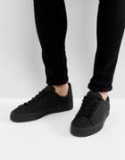 Bershka Lace Up Sneaker In Black - Black