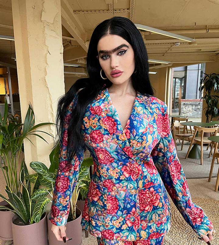 Labelrail X Sophia Hadjipanteli Floral Print Velvet Blazer In Multi - Part Of A Set