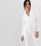 River Island Tailored Jumpsuit In White - White