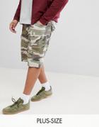 Replika Plus Cargo Short In Camo - Green