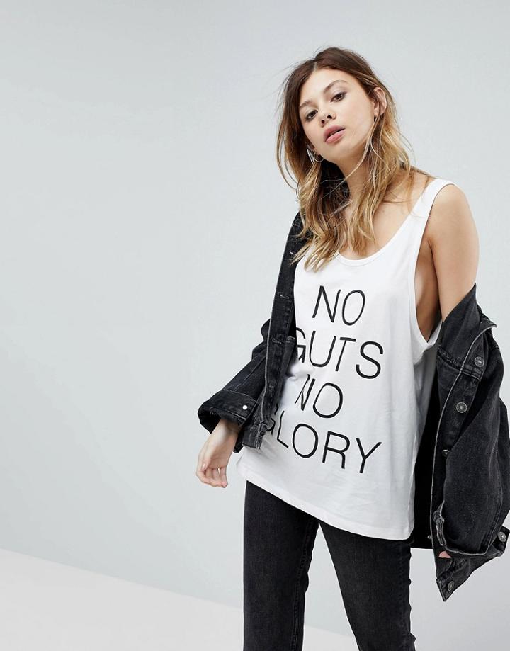 Noisy May Slogan Tank - White