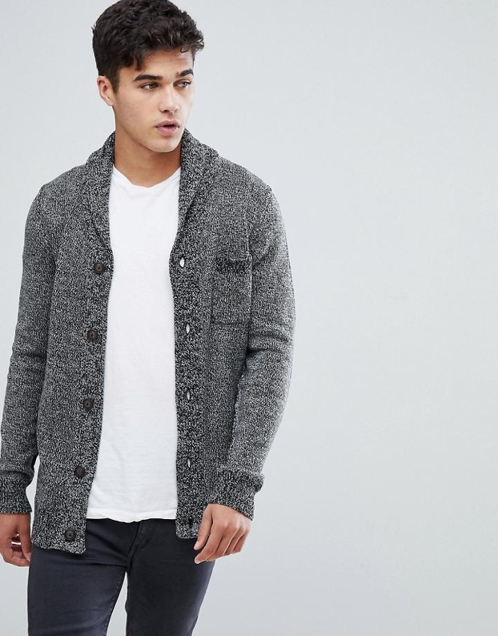 Jack & Jones Originals Shawl Neck Cardigan - Black