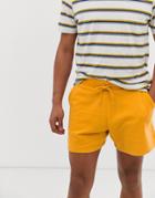 Asos Design Jersey Yellow Shorts In Shorter Length - Yellow