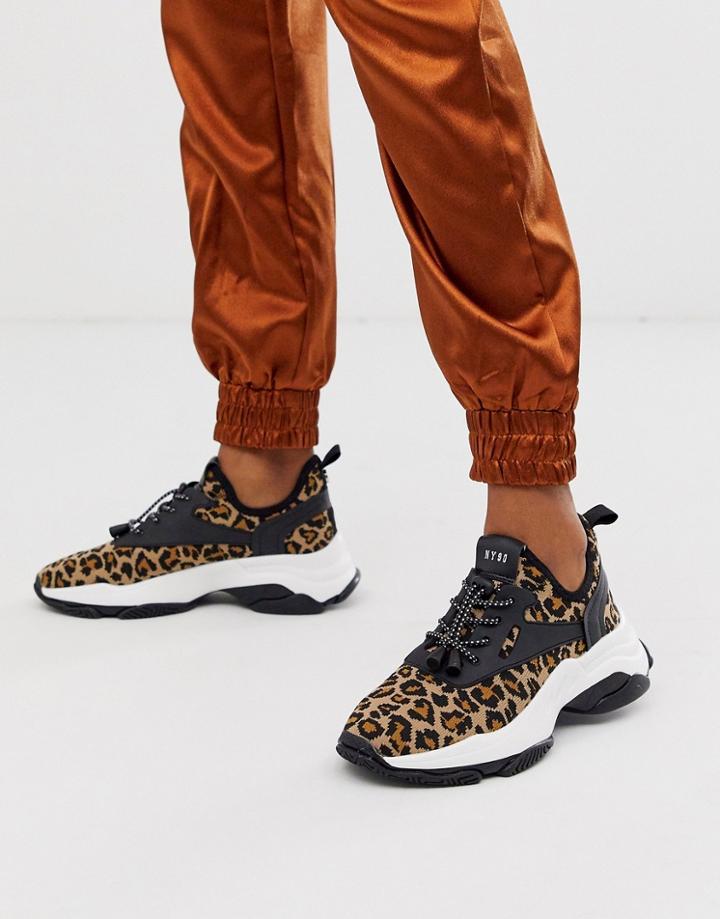 Steve Madden Myles Chunky Sneaker In Leopard-multi